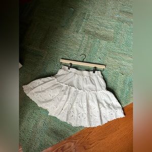 mustard seed white skirt size small
